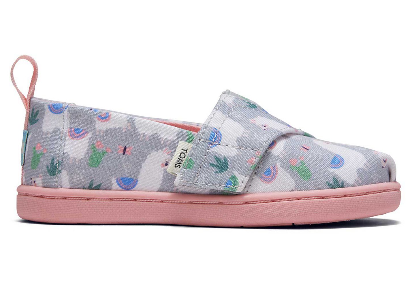 Toms Alpargata Tiny Loveable Llama Espadrille Grey - Kids - 56017-VUGJ